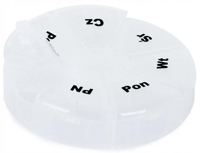 Organizer na leki tabletki pudełko kasetka pojemnik na 7 dni