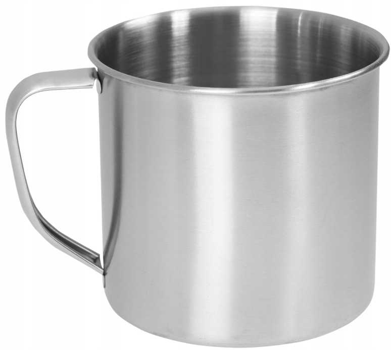 KUBEK STALOWY TURYSTYCZNY NA BIWAK KEMPINKG 1.3 L Z UCHEM