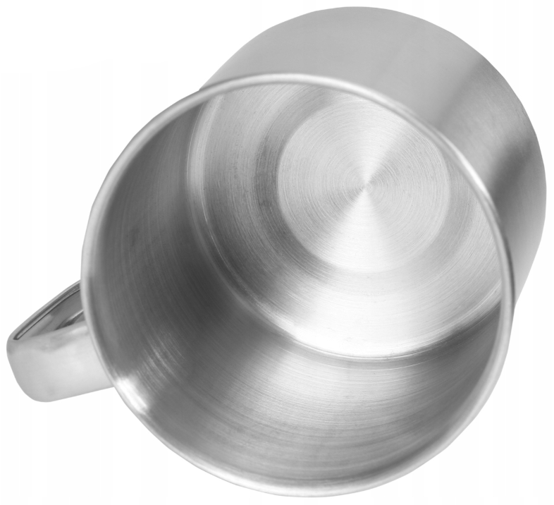 KUBEK STALOWY TURYSTYCZNY NA BIWAK KEMPINKG 1.3 L Z UCHEM