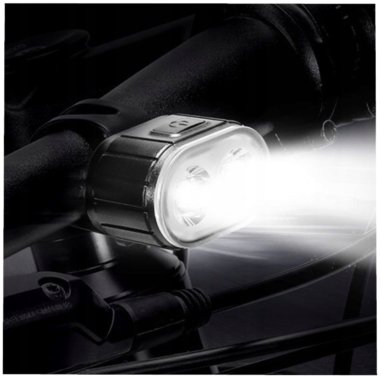 LAMPKA ROWEROWA PRZÓD I TYŁ NA KIEROWNICĘ MOCNA LED USB ŚWIATŁO AKUMULATOR