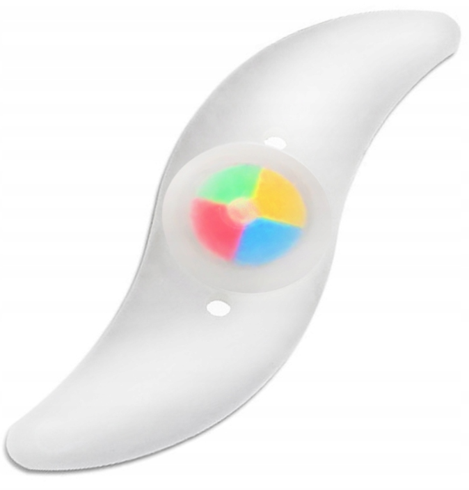 NEON ROWEROWY NA SZPRYCHY NAKŁADKI NA ROWER LAMPKI LED RGB MULTIKOLOR 1x