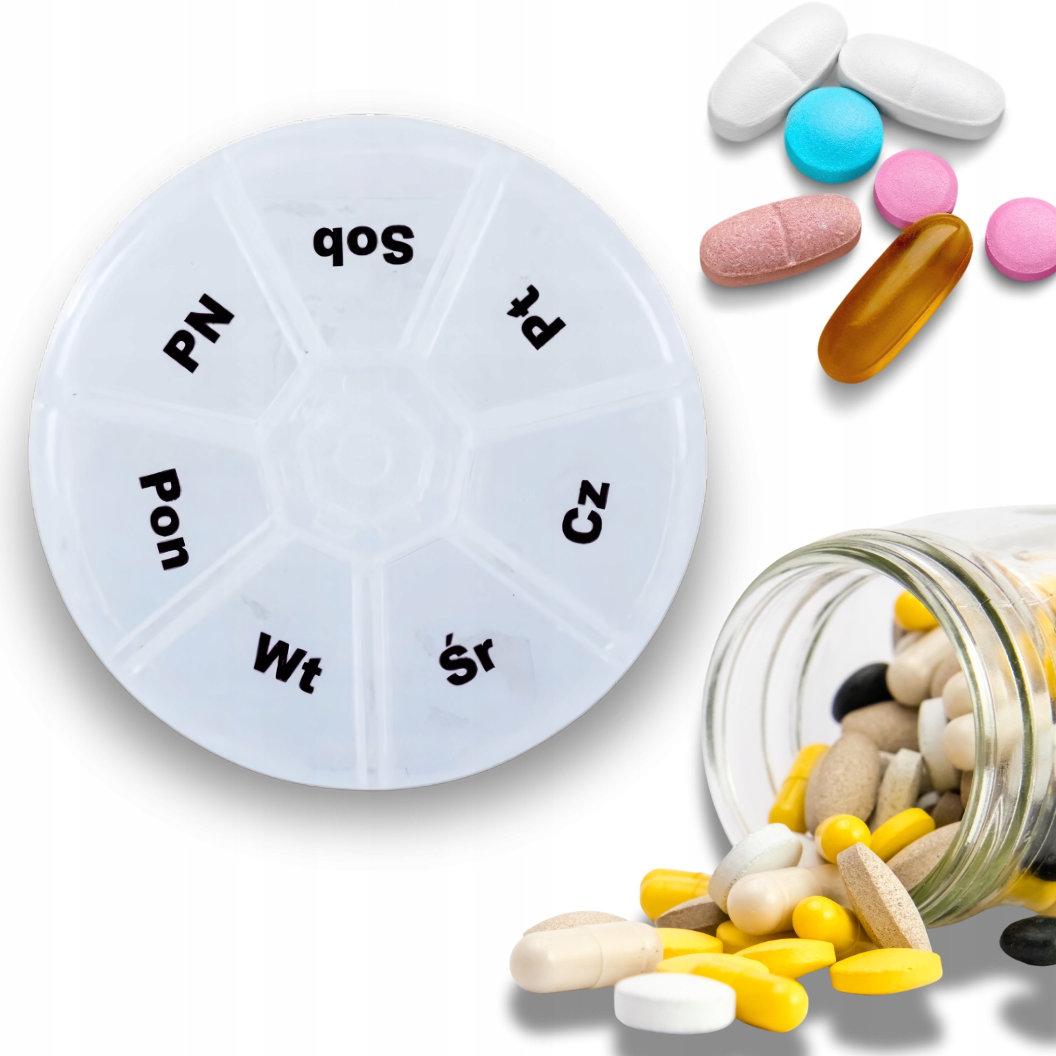 Organizer na leki tabletki pudełko kasetka pojemnik na 7 dni