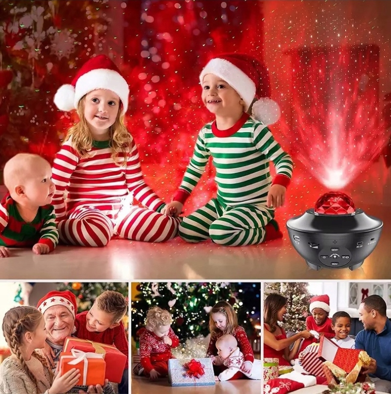 PROJEKTOR GWIAZD RZUTNIK NIEBA LAMPKA NOCNA LED GŁOŚNIK BLUETOOTH + PILOT