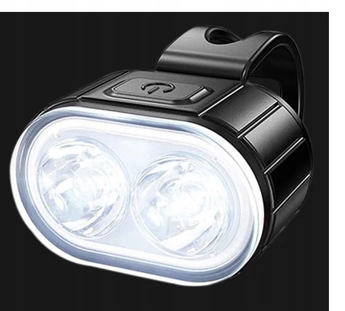 LAMPKA ROWEROWA PRZÓD I TYŁ NA KIEROWNICĘ MOCNA LED USB ŚWIATŁO AKUMULATOR