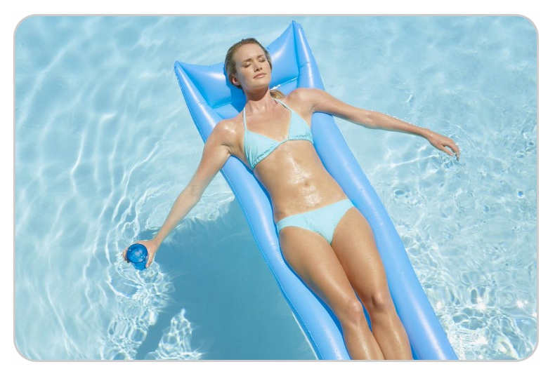 DMUCHANY MATERAC DO PŁYWANIA 183 x 69 cm ŻÓŁTY