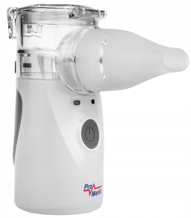 PRZENOŚNY CICHY INHALATOR NEBULIZATOR DLA DZIECI DOROSŁYCH 2 MASKI PROMEDIX