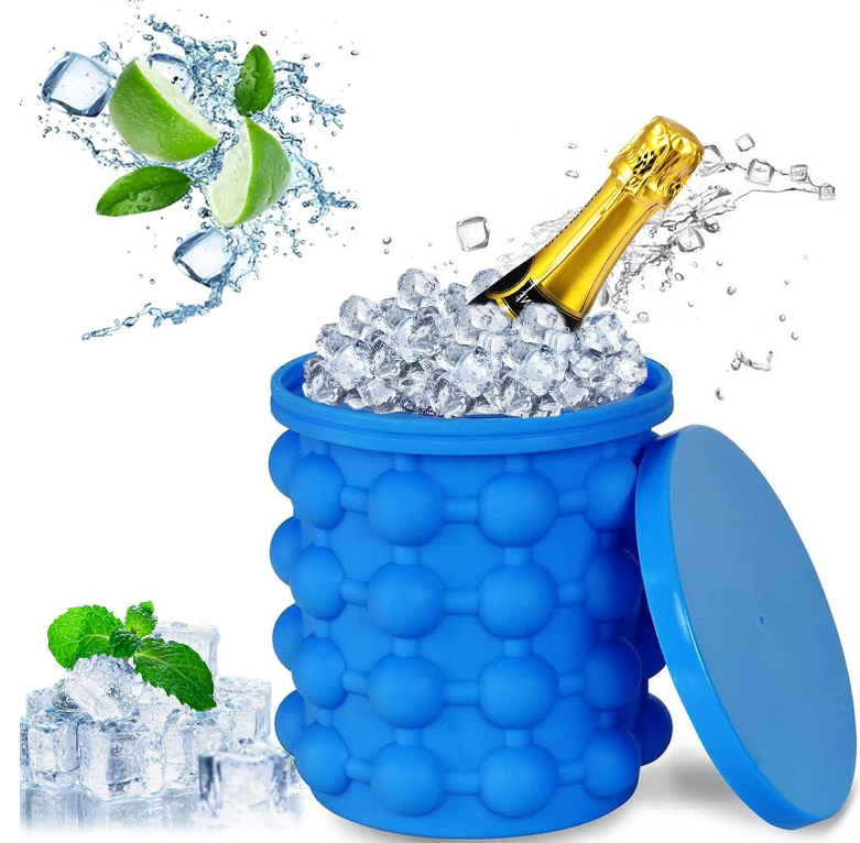 WIADERKO NA LÓD POJEMNIK NA KOSTKI LODU FORMA DO KOSTEK LODU 2w1 XXL COOLER