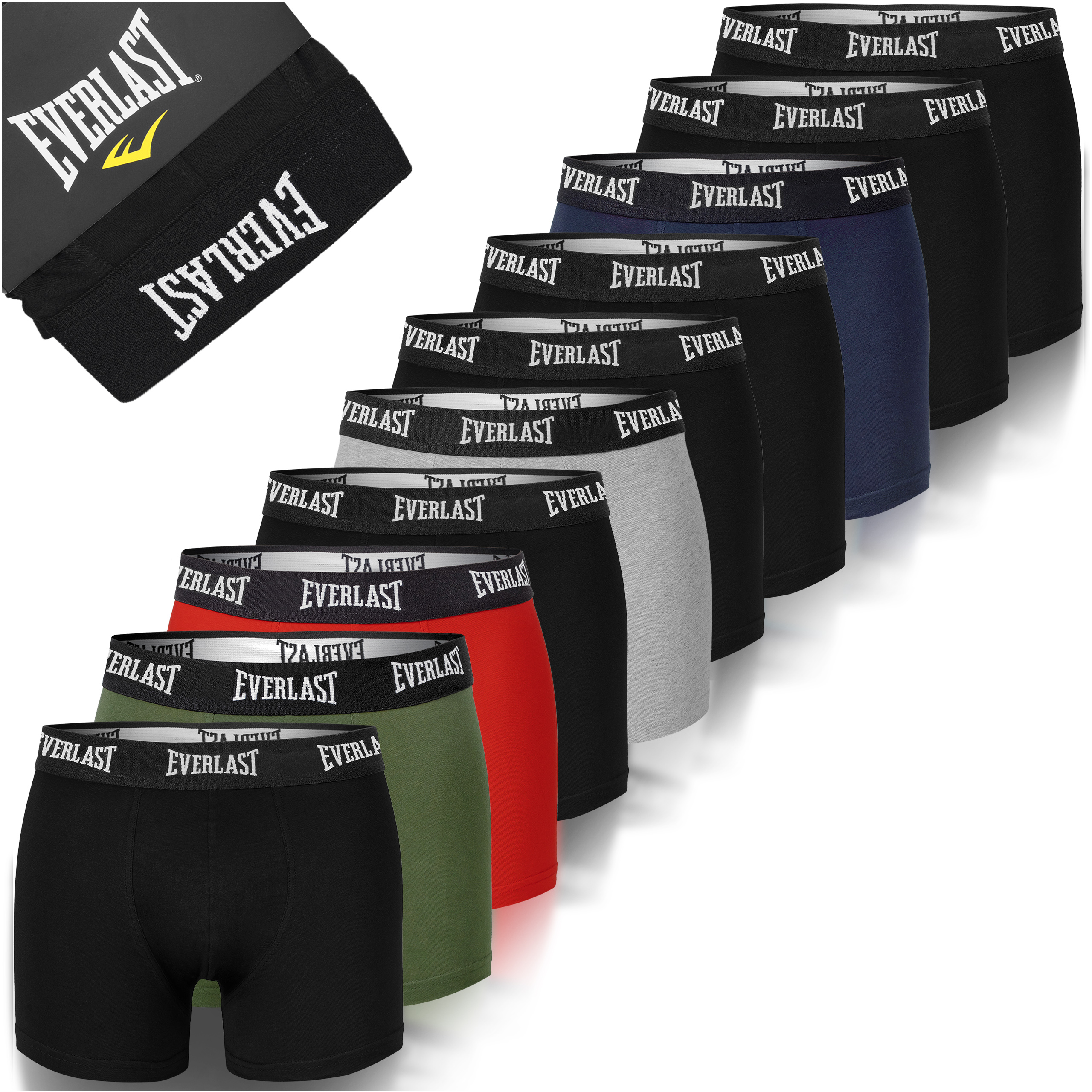 EVERLAST kalsonger herr boxershorts 10-pack bomull stretch fargmix XXL