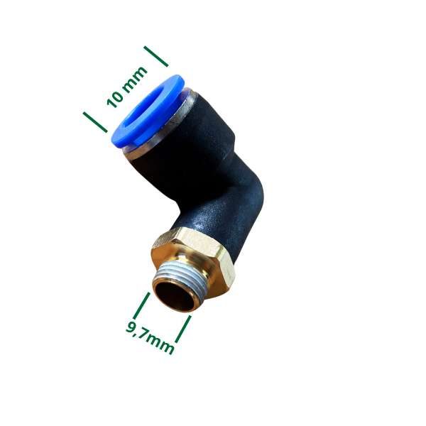 Łącznik typu L – gwint 9,7 mm, wtyk 10 mm