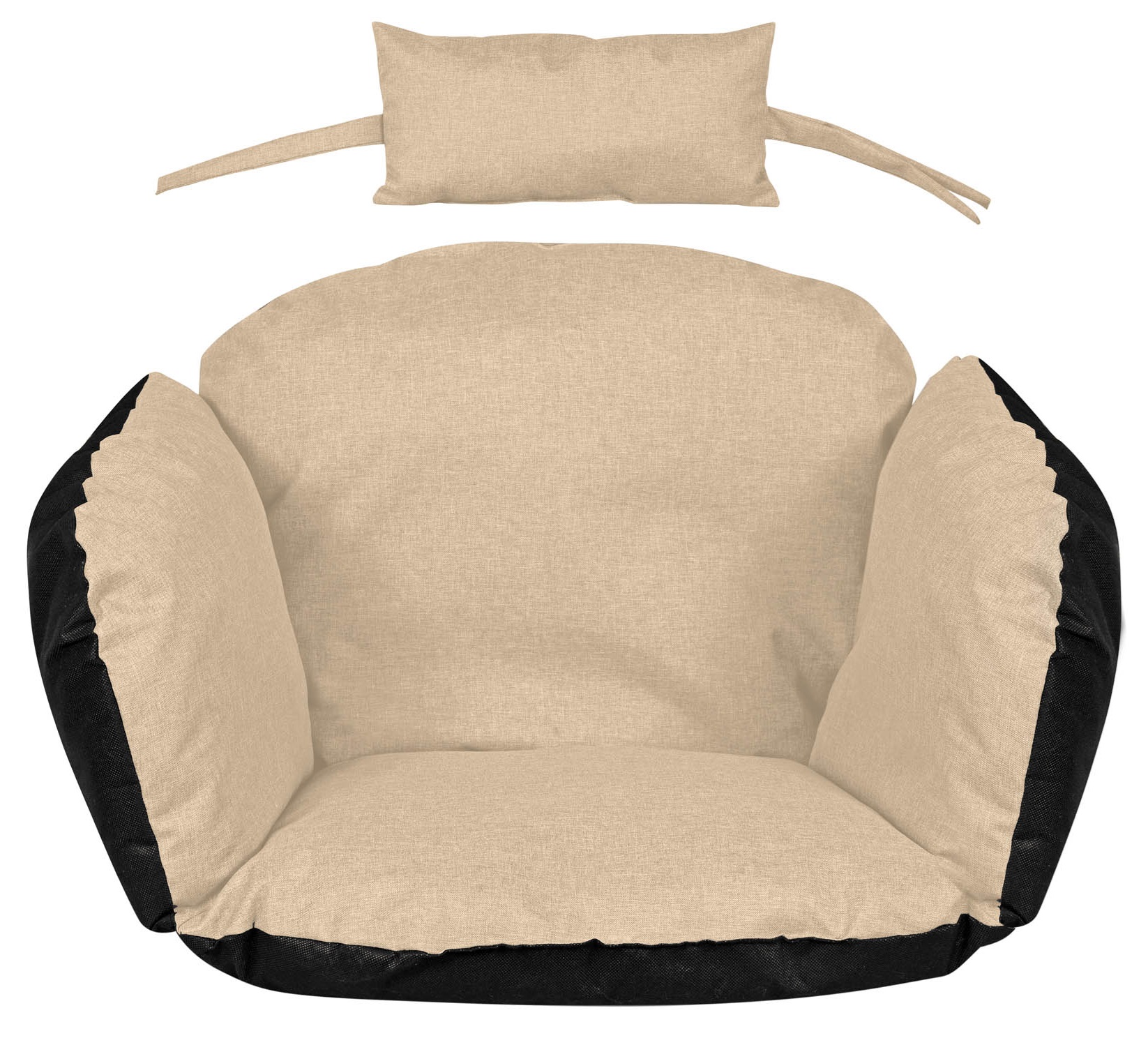 Trädgårdskudde 112x113 cm för hängande stol storknäste vattentät beige