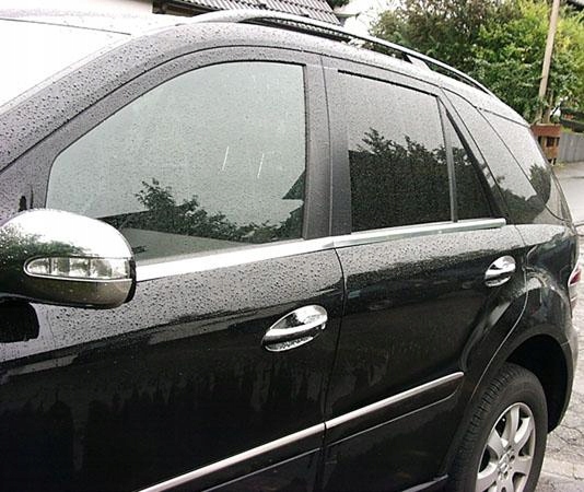 Podrobnosti o kromiranih stranskih letvah za Mercedes ML W163