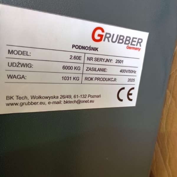 Stalowa lina do podnośnika Grubber 2.60E – długość 4,8 m, średnica 12 mm