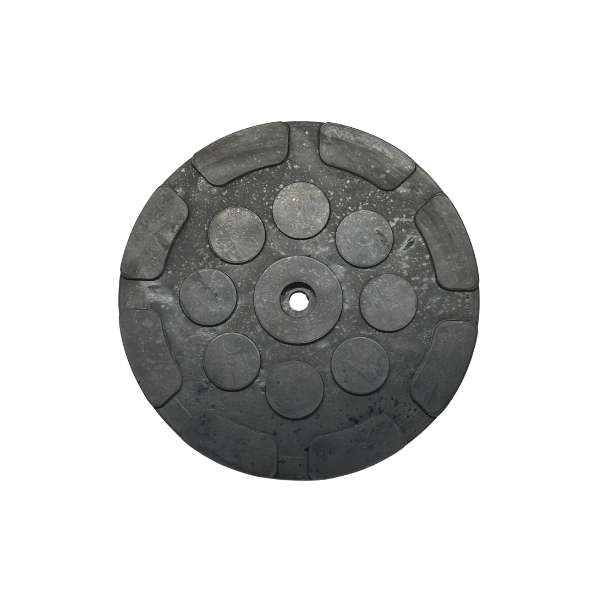 Guma podnośnika 12cm z jednym otworem - widok boczny