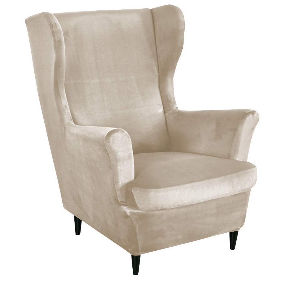 Päällinen nojatuoliin, viileä BEIGE, joustava sametti [22E12]