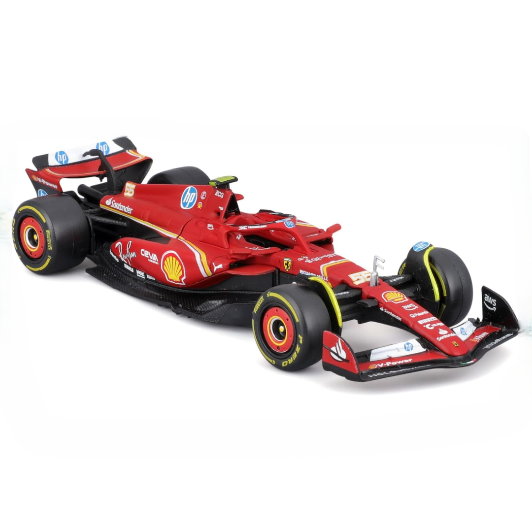BBurago Automachetă F1 Ferrari SF-24 2024, Carlos Sainz #55, 1:43