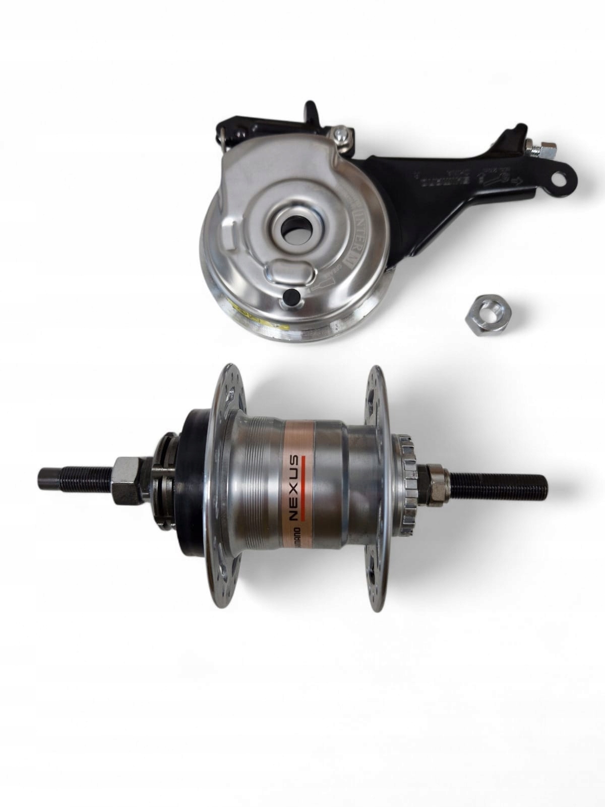 Navi 約300冊 Set Shimano Nexus 3 viteze SG-3R40, frana role BR-IM31, argintiu