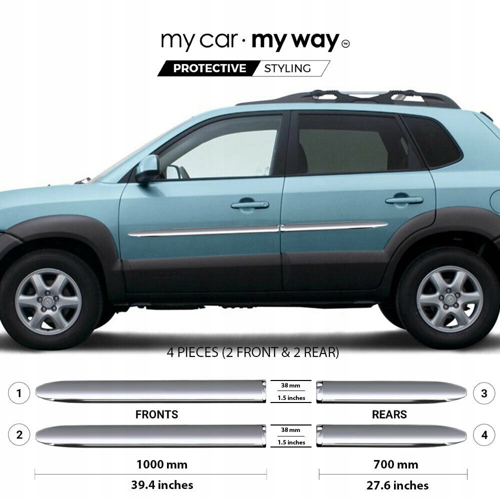 Podrobnosti o kromiranih letvicah za Hyundai Tucson