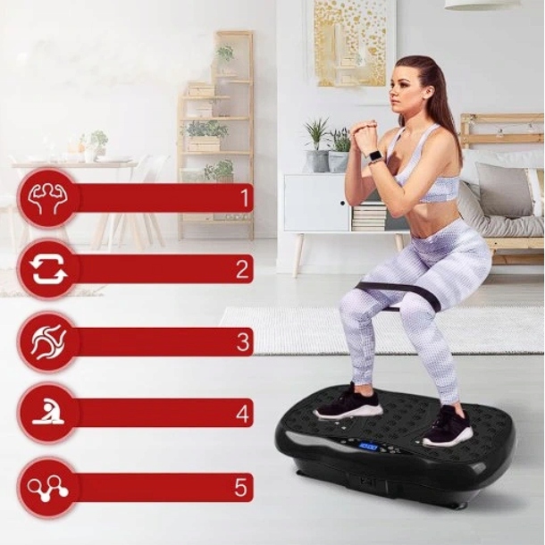 Piattaforma Vibrante Per Allenamento Domestico In Materiale ABS 200w Nero P 010440688219
