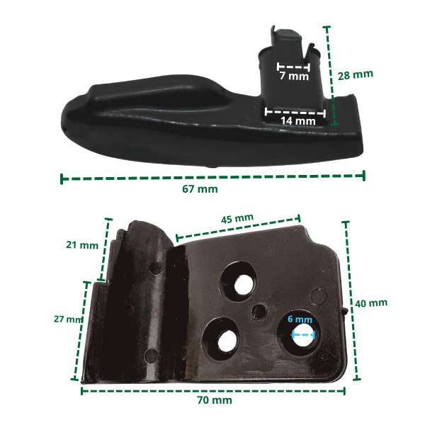 Osłony na stopkę Castex – wymiary elementów