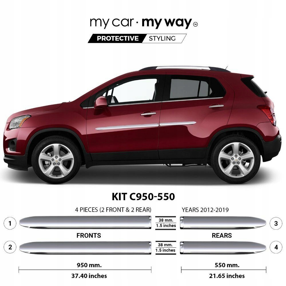 Kromirane letvice Opel Mokka - podrobnosti