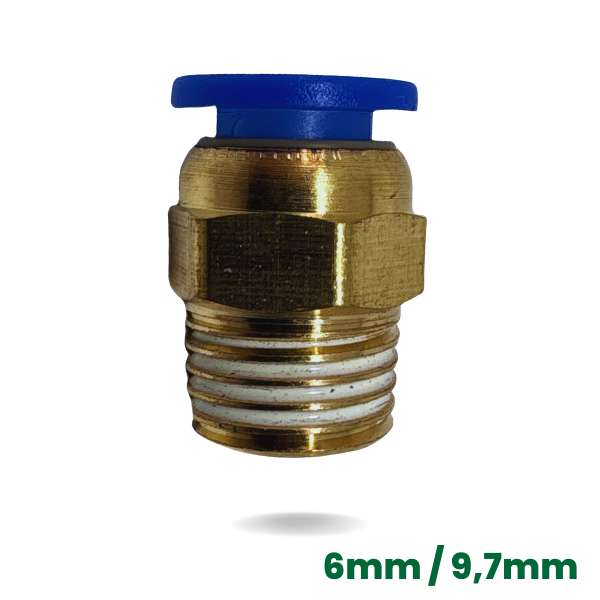 Łącznik przewód na wtyk 6mm / gwint 9,7mm