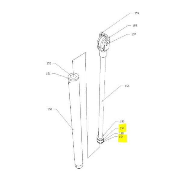 Uszczelka siłownika podnośnika 60x70x6 - wymiary: średnica wewnętrzna 60 mm, średnica zewnętrzna 70 mm, grubość 6 mm