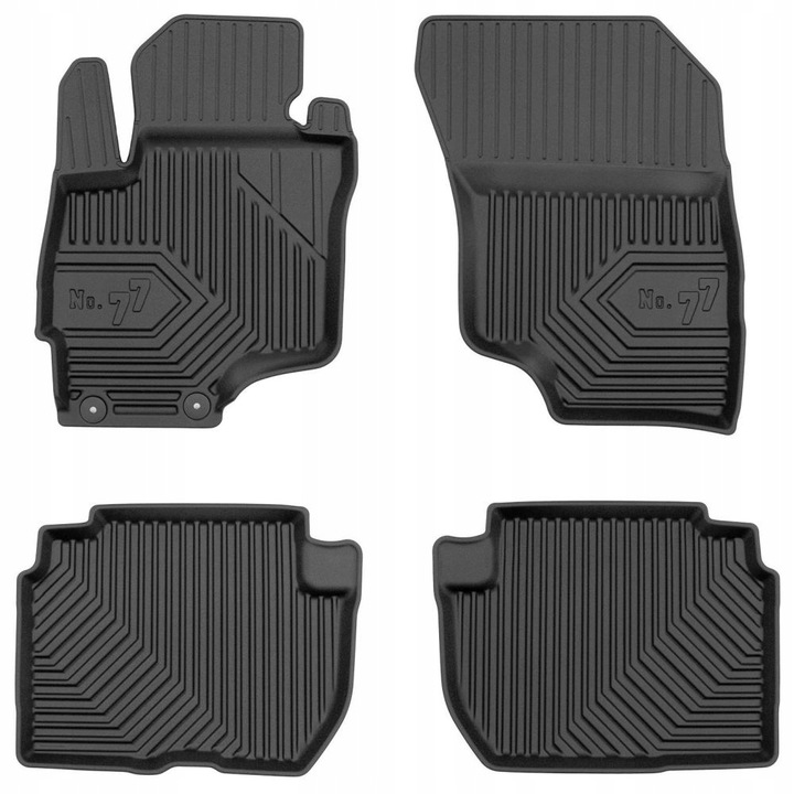 MOTOLUX Tappetini Auto In Velluto Anteriori Su Misura Per Mitsubishi Outlander III (2012+) – 2 Pezzi Con Rinforzo Saldato E Fissaggi Antiscivolo