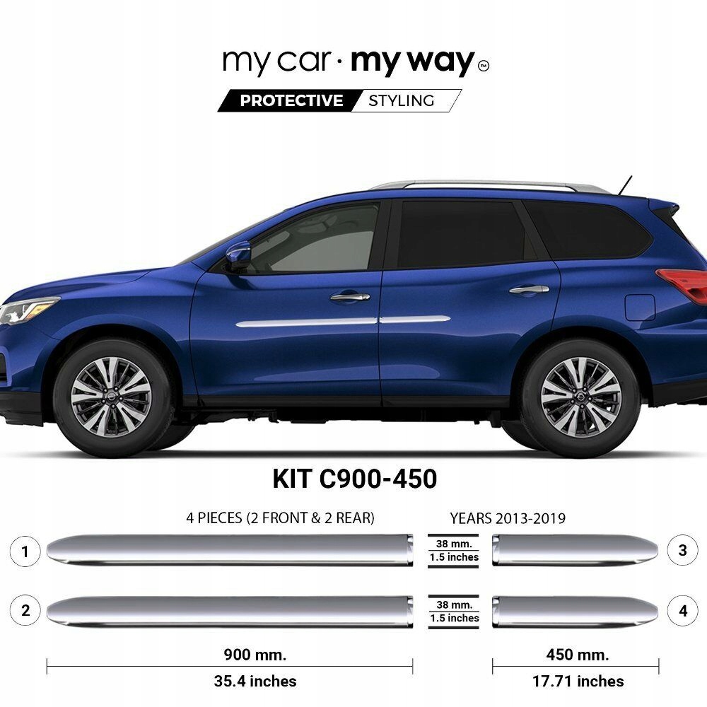 Kromirane stranske letve za Nissan Pathfinder