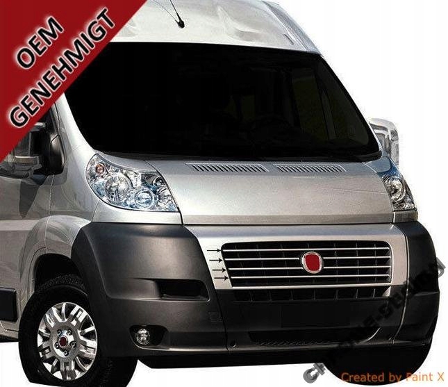 Detalj kromiranih letvica na Fiat Ducatu