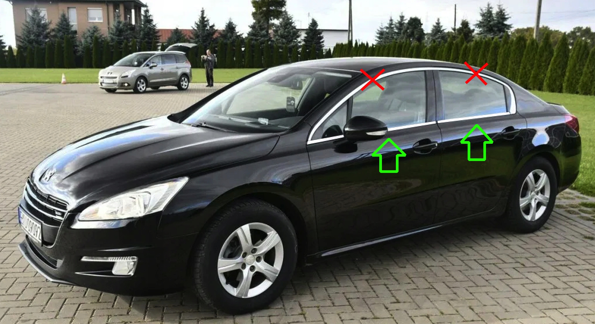 Kromirana bočna lajsna Peugeot 508
