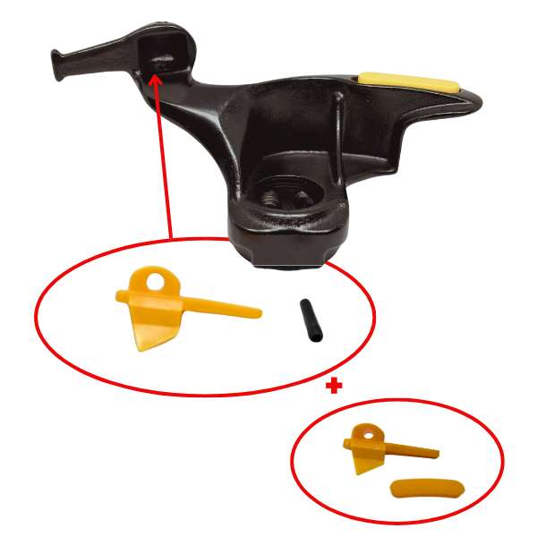 Piedino di montaggio nero con coperture ATH-Heinl