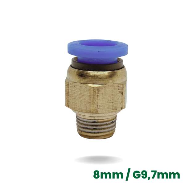 Łącznik przewód na wtyk 8mm / gwint 9,7mm