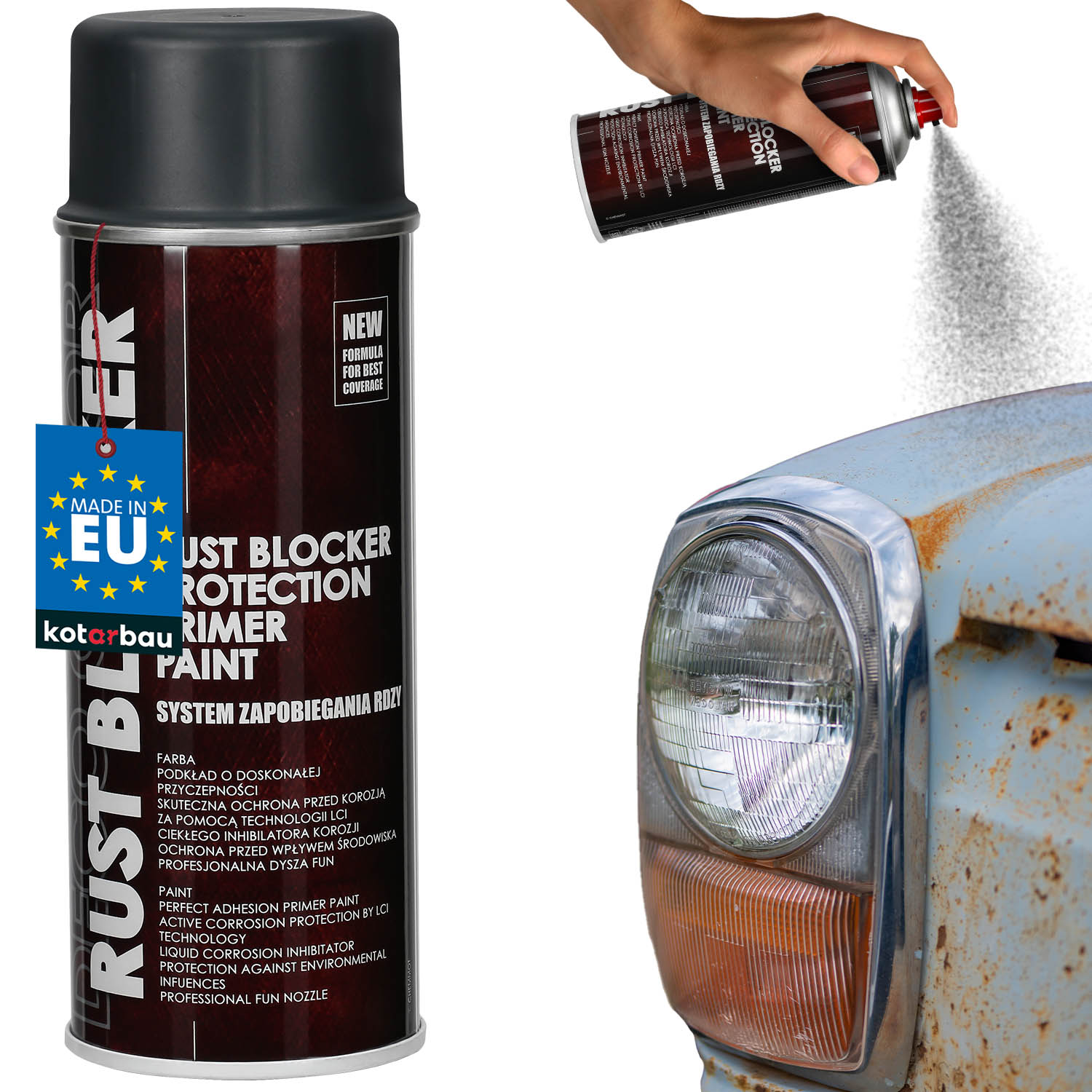 Sprayfärg för metall antracit RAL7016 rostskyddsfärg 400 ml