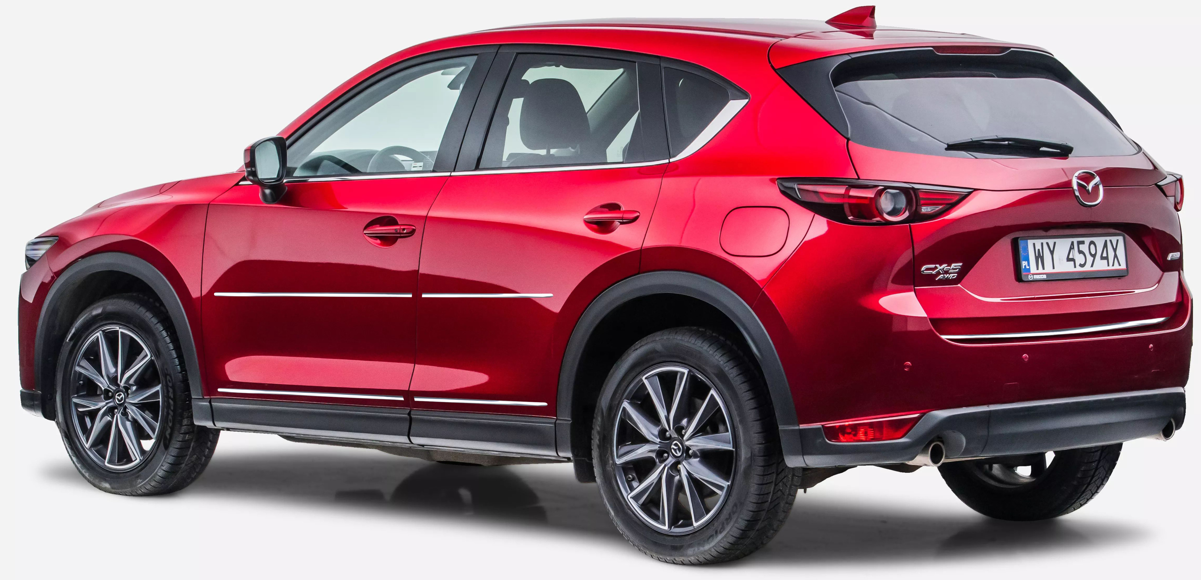 Kromirane letvice za Mazdu CX-5 II - bočni pogled