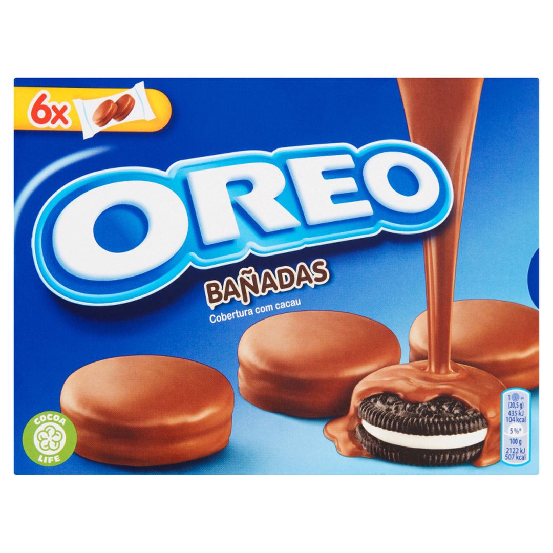 Oreo kakaokakor med vaniljfyllning og kakaoglasyr 246 g (12 stykker)