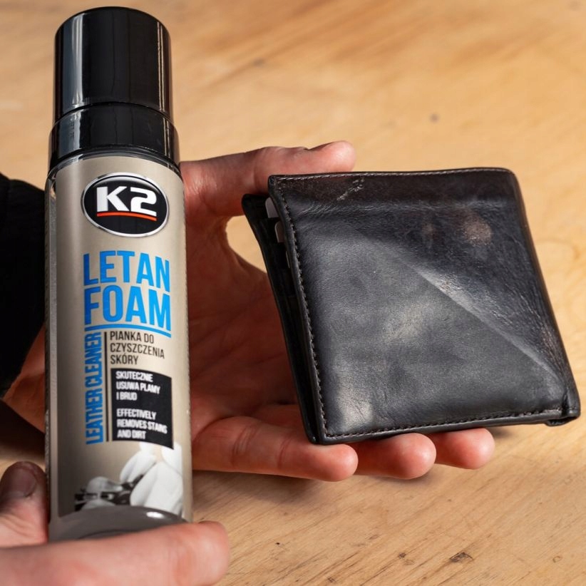 Czyszczenie skóry z K2 Letan Foam - proste i bezpieczne