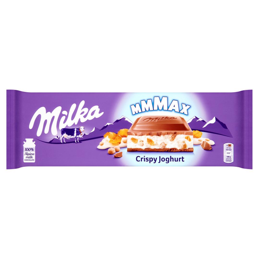 Milka Mmmax Mælkechokolade Crispy Yoghurt 300 g