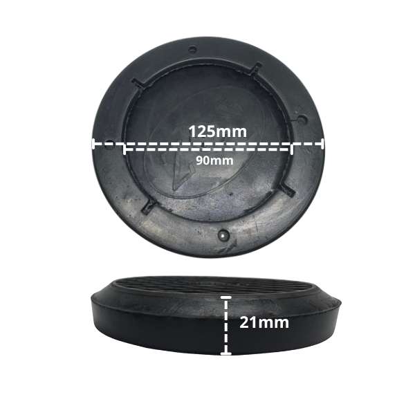 Podkładka gumowa pod podnośnik Rotary - wymiary