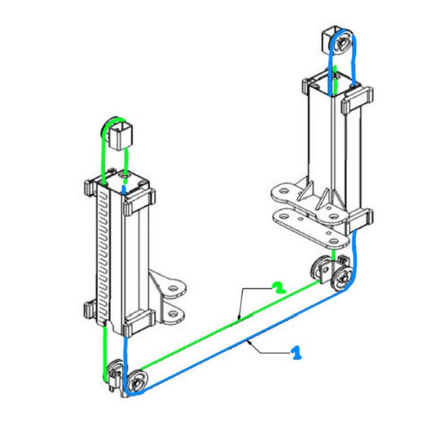 Stalowa lina do podnośnika Redats L-220 - wymiary elementu