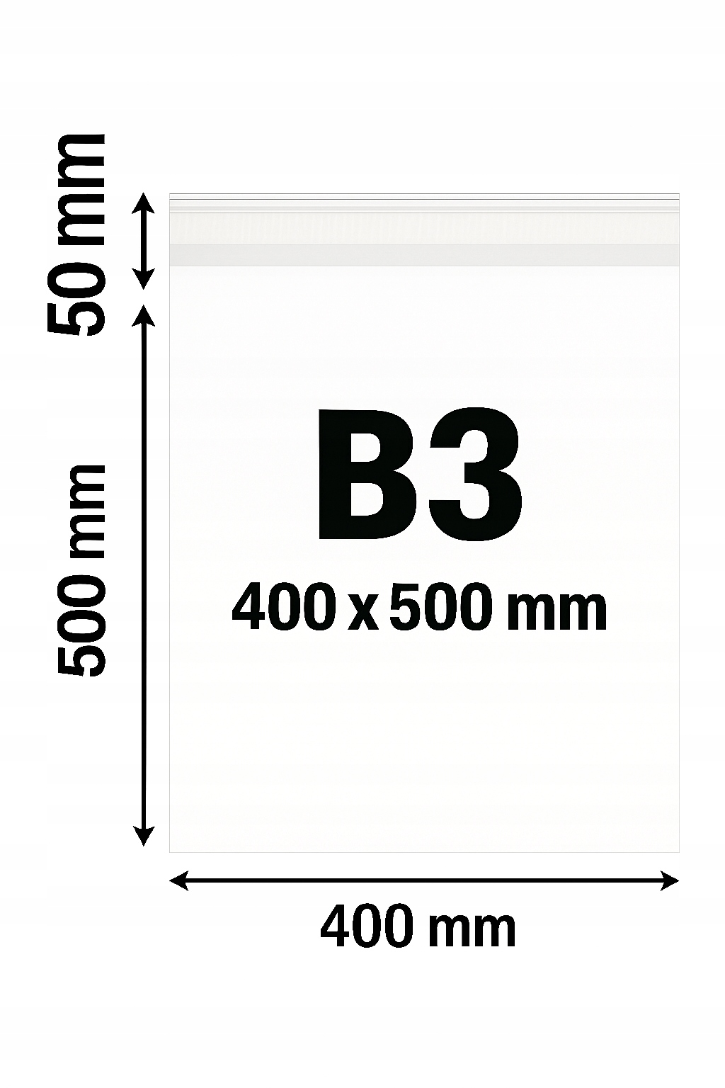 Folienversandtaschen B3 400x500 Spezifikation