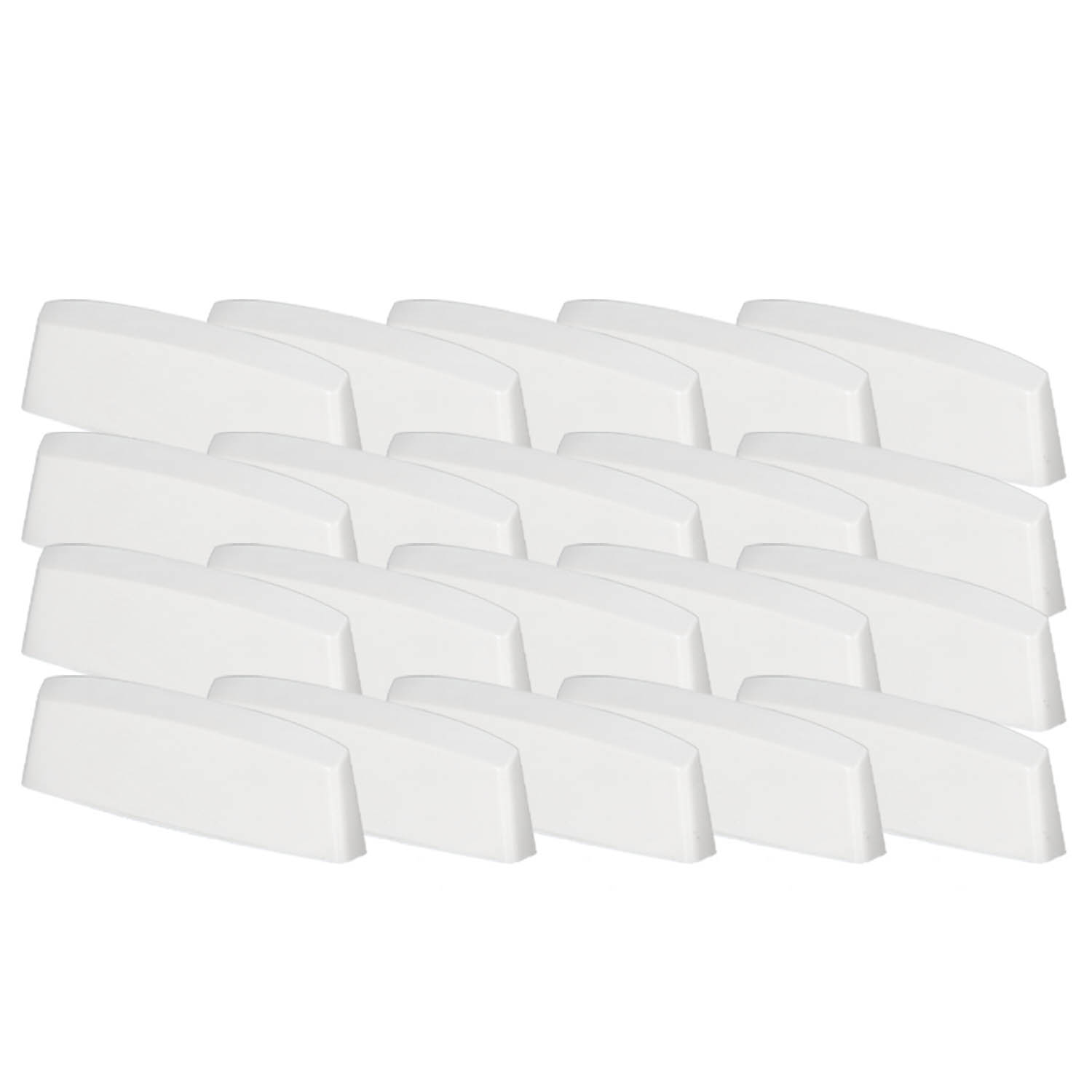 Dräneringsplugg för PVC-fönster, vitt lock, 45 mm, 20-pack
