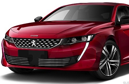 Kromirane letvice rešetke Peugeot 508 II