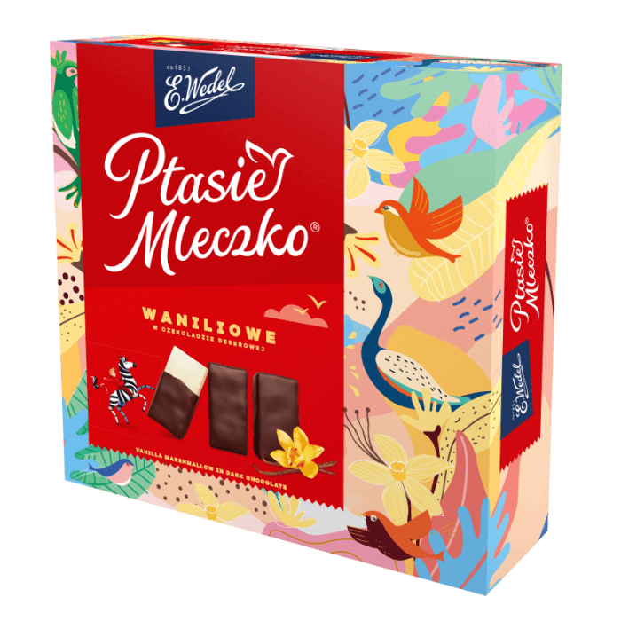 E. Wedel Ptasie vaniljemælk i mørk chokolade 340 g