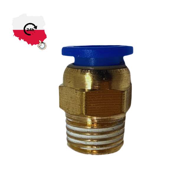 Łącznik przewód na wtyk 6mm / gwint 9,7mm