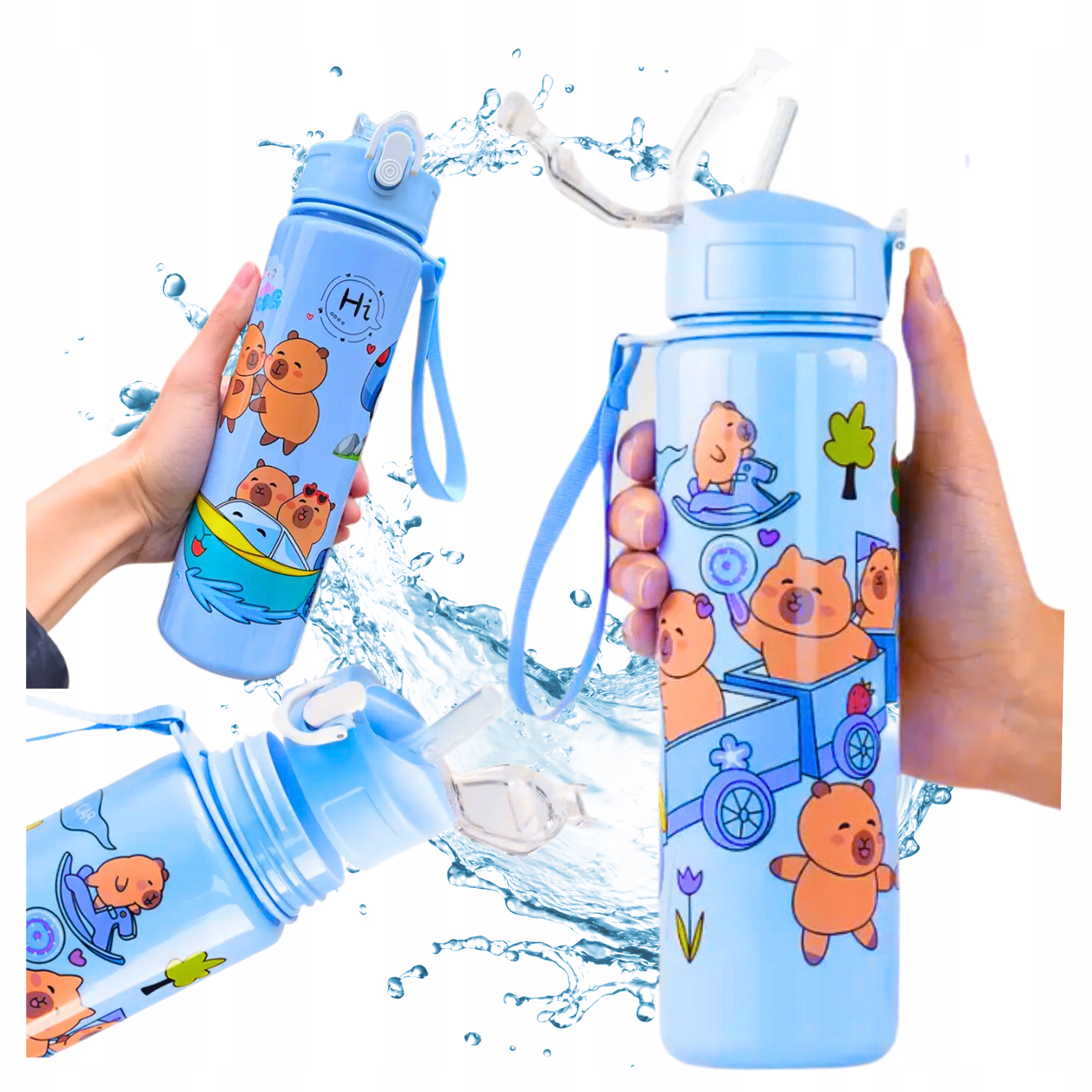 Gourde Stitch Personnalisable Polar Gear 500 Ml – Bouteille Avec Paille Et Autocollants, Sans BPA, Idéale Pour Enfants Et Rentrée Scolaire