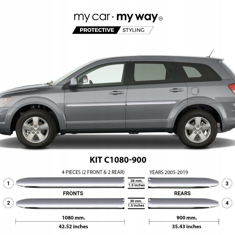 Kromirane obloge vrat za Dodge Journey