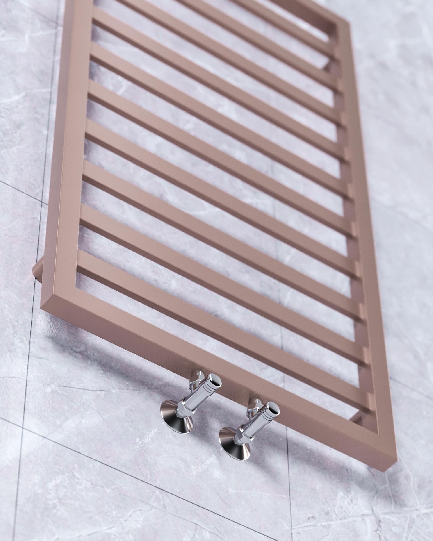 *Grzejnik łazienkowy MELY 720x530 318W *ZŁOTY RÓŻ