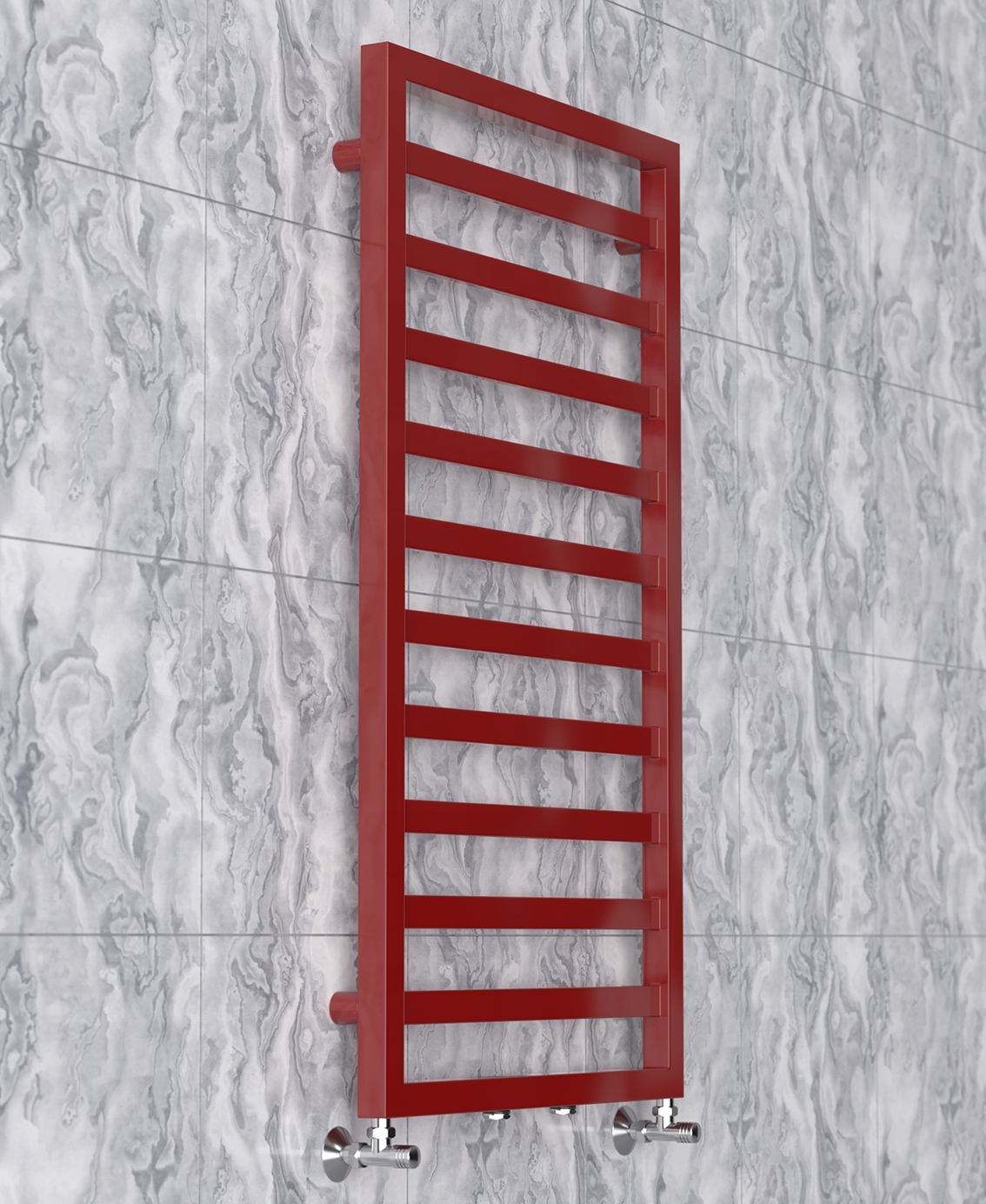 *Grzejnik łazienkowy MELY 980x530 431W *CZERWONY*