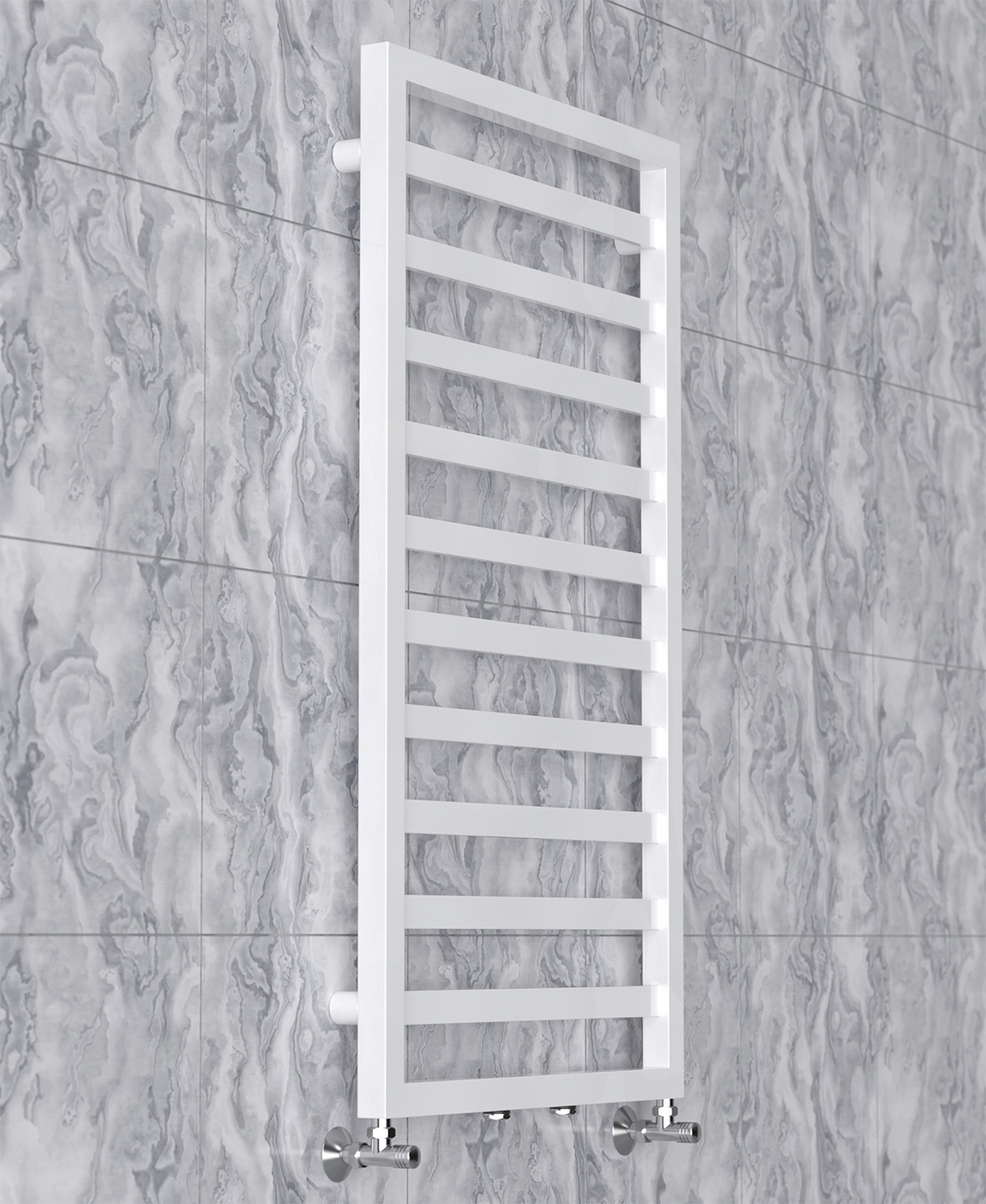 **Grzejnik łazienkowy MELY 1240x530 633W **BIAŁY**