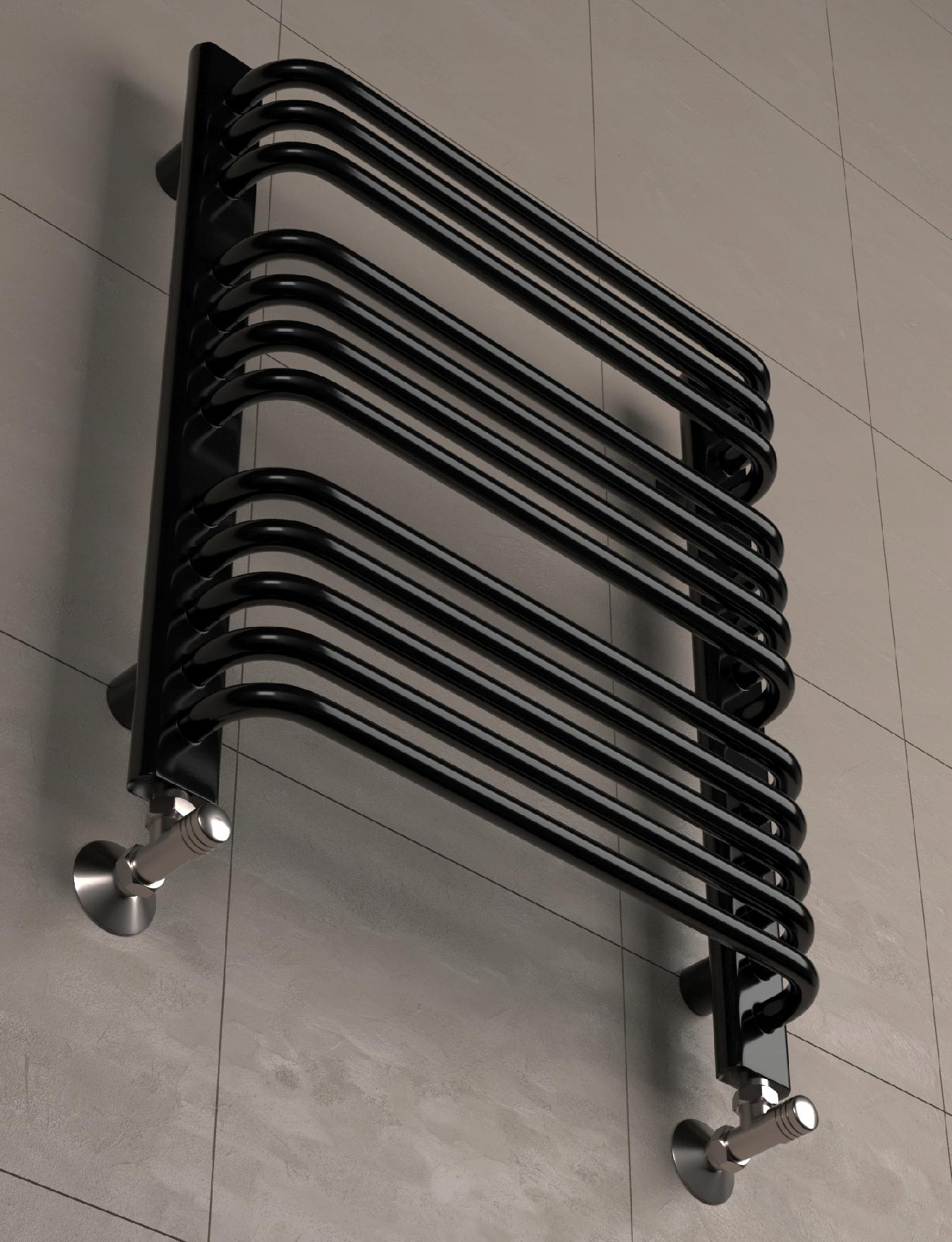 Grzejnik drabinkowy ALFA 480/400 czarny połysk